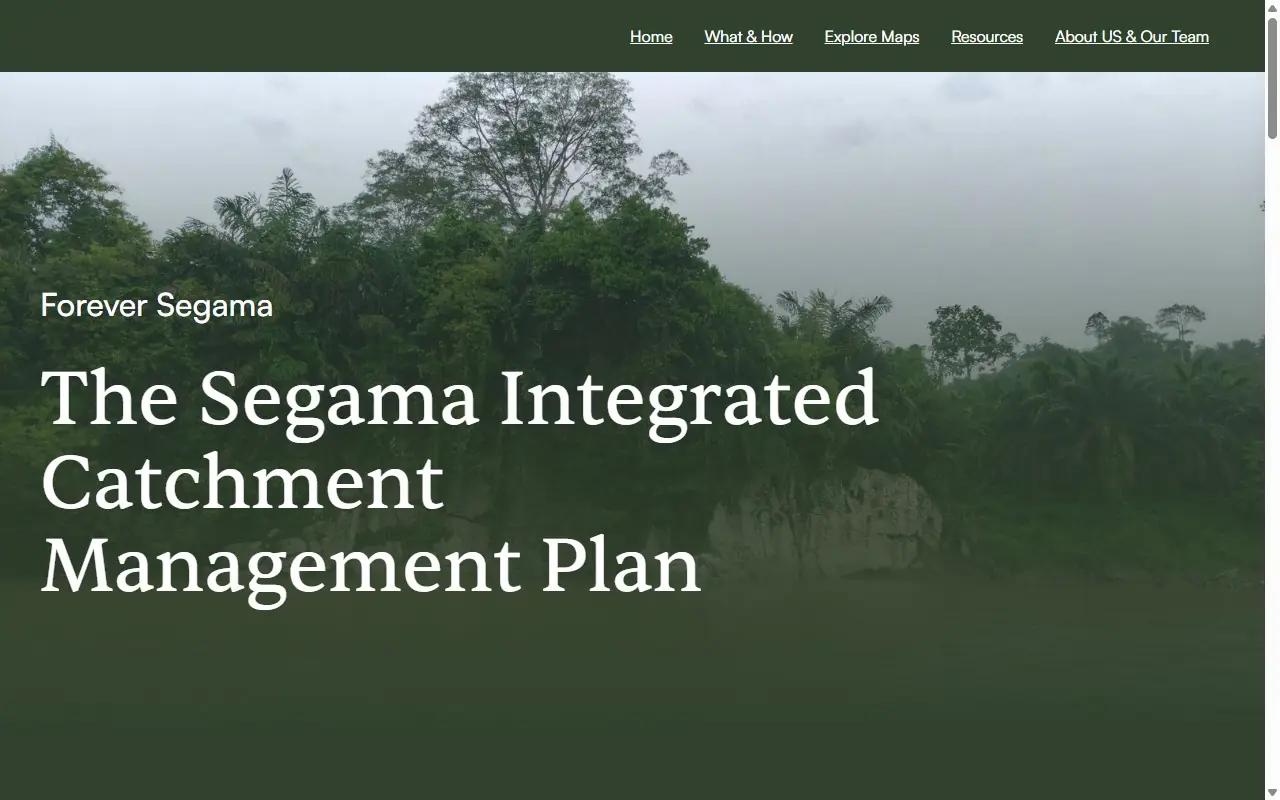 Forever Segama river catchment conservation website built by SabahWebs